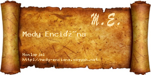 Medy Enciána névjegykártya